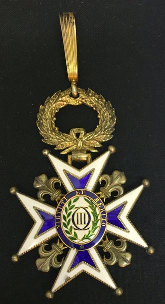 null Spain - Order of Charles III, commander's jewel in vermeil and enamel (small...