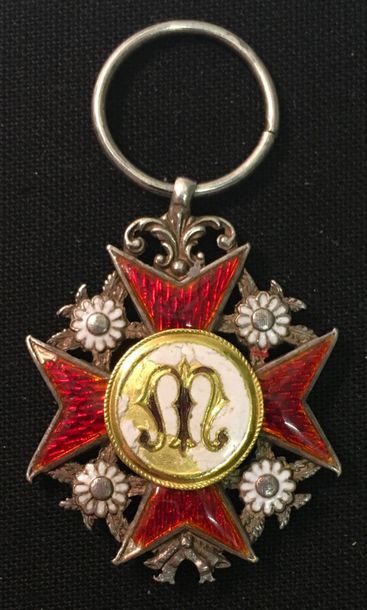 null Spain - Carlism, Order of Charity, 1874, lady's cross in silver and enamel,...
