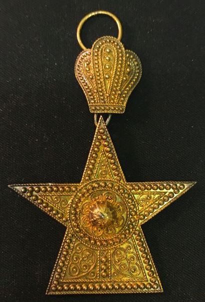 null Éthiopie - Ordre de l'Étoile d'Éthiopie, fondé en 1885, bijou de chevalier en...