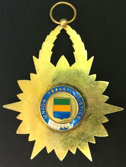 null Gabon - Ordre de l'Étoile Équatorienne, fondé en 1959, bijou de grand-croix...