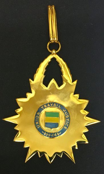 null Gabon - Ordre de l'Étoile Équatorienne, fondé en 1959, bijou de commandeur du...