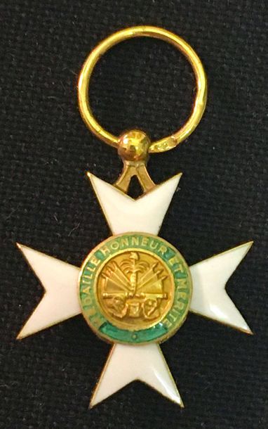 null Haiti - National Order of Honour and Merit, founded in 1925, miniature cross...