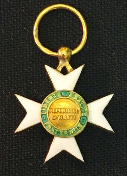 null Haïti - Ordre National Honneur et Mérite, fondé en 1925, croix miniature en...