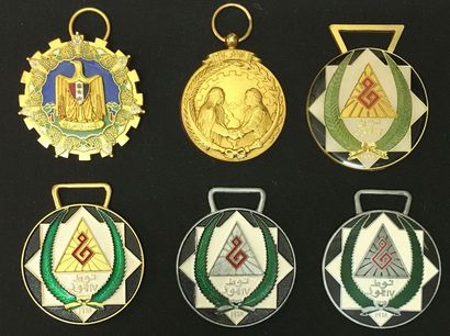 null Irak - Lot de six: Ordre du Wissam Al-Jadara (ordre du Mérite), institué en...