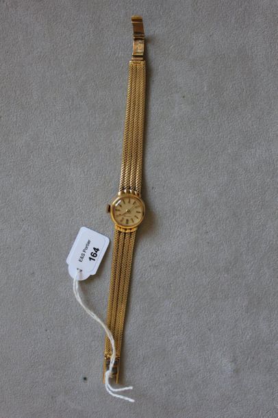 CERTINA Montre-bracelet de dame en or jaune 750 millièmes, la montre ronde, mouvement...