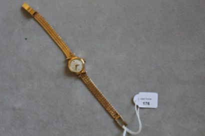 ZENITH Montre-bracelet de dame en or jaune 750 millièmes, la montre de forme ronde,...