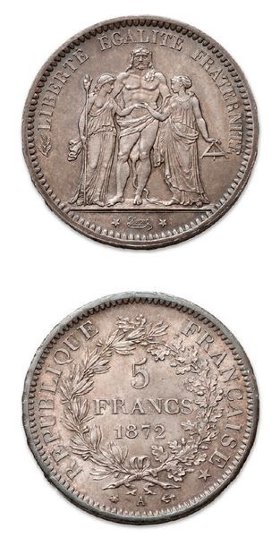 null TROISIÈME RÉPUBLIQUE (1871-1940)
5 francs Hercule. 1872. Paris.
G. 745a. Sp...
