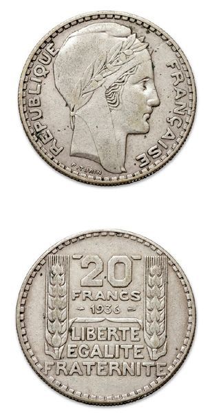 null TROISIÈME RÉPUBLIQUE (1871-1940)
20 francs Turin. 1936.
G. 852.
TTB à super...
