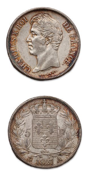 null LOUIS XVIII: 5 francs: 3 exemplaires. 1815M, 1822A et 1824B.
Quart de franc....