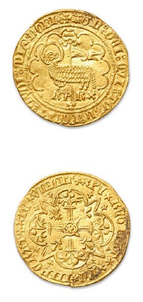 null CHARLES VI (1380-1422)
Agnel d'or. Saint-André-de-Villeneuve-les-Avignon.
D....