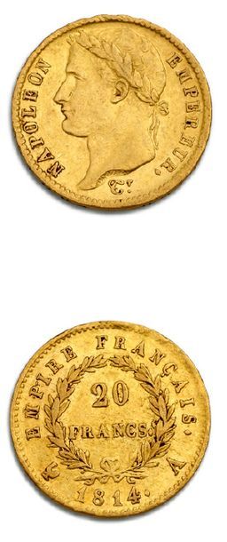 null Type: revers EMPIRE
20 francs or: 4 exemplaires. 1812 Paris (2 ex.), 1812
Lille...