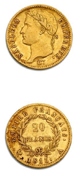null Type: revers EMPIRE
20 francs or. 1813. Paris. G. 1025. TTB.