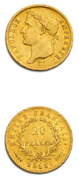 null Type: revers EMPIRE
20 francs or. 1813. Utrecht. G. 1025. TTB.