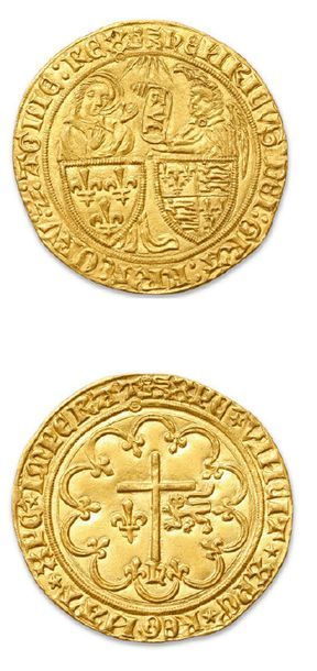 null HENRI VI (1422-1453)
Salut d'or. Rouen.
D. 443a. Superbe.
Provenance: vente...