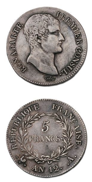null CONSULAT (1799-1804)
5 francs Bonaparte, Premier Consul. An 12. Paris.
G. 577.
TTB...