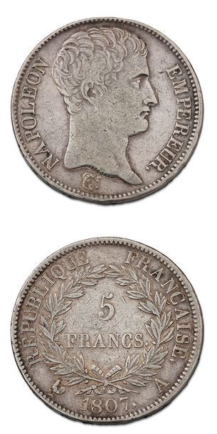null PREMIER EMPIRE (1804-1814)
Type tête nue, revers RÉPUBLIQUE
5 francs transitoire....