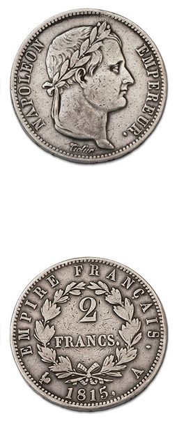 null PÉRIODE des CENTS JOURS (20 mars - 22 juin 1815)
2 francs. 1815. Paris. G. 510....