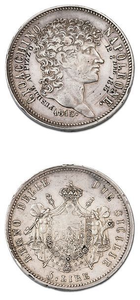 null ROYAUME de NAPLES et des DEUX SICILES
Joachim Murat (1808-1815)
5 lire. 1813....