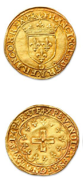 null FRANÇOIS Ier (1515-1547)
Écu d'or à la croisette, 1er type. Lyon.
D. 889.
TTB...