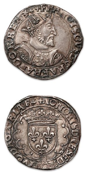 null FRANÇOIS Ier (1515-1547)
Teston, 25e type. Lyon.
D. 904.
TTB à superbe.