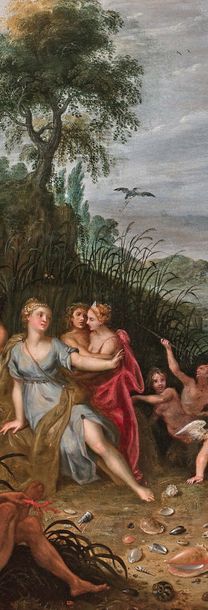 ADRIAEN VAN STALBEMT (1580-1662) The triumph of Venus, with Mercury and Amphitrite
Oil...