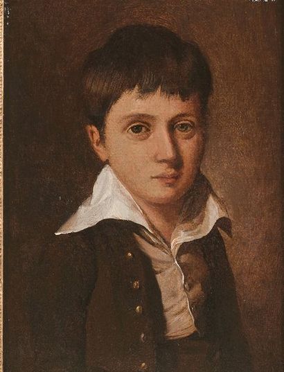 Louis Léopold BOILLY (1761-1843) Portrait de jeune garçon
Huile sur toile, rentoilée....