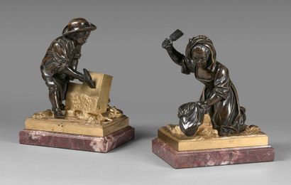 Jean Baptiste DEFERNEX (1729-1783) et Charles Louis SUZANNE (XVIIIe siècle) Two statuettes...