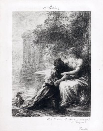 Henri FANTIN-LATOUR Duo des Troyens, deuxième planche, 1879, lithographie, 33 x 23...