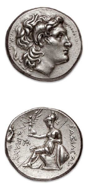 null KINGDOM OF LYSIMIC THRACE
(323-281 BC)
Tetradrachma. 17,14 g.
Deified head of...