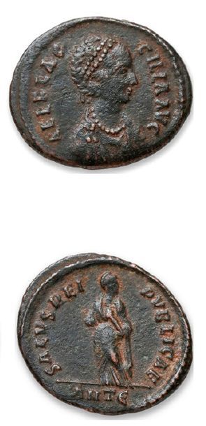 null Antoniniens: 11 exemplaires de Tétricus à Maximien
Hercule.
Folles: 12 exemplaires...