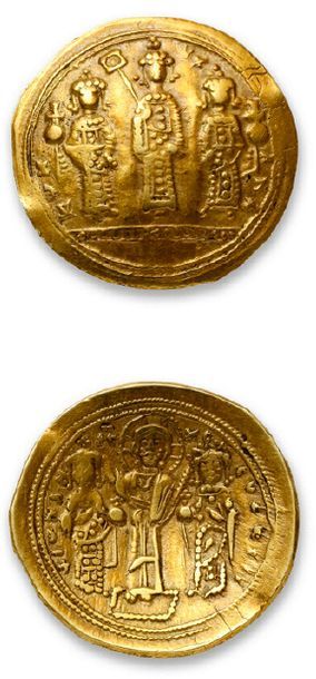null ROMAIN IV, EUDOXIE et MICHEL VII (1067-1071)
Histaménon nomisma. 3,04 g. R....