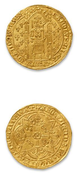 null CHARLES V (1364-1380)
Franc à pied.
D. 360. Presque superbe.