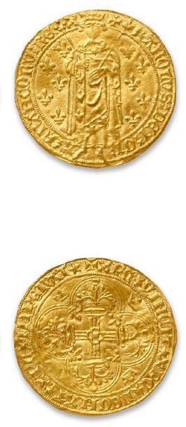 null CHARLES VII (1422-1461)
Royal d'or. Angers. 3,74 g.
D. 455.
TTB à superbe.