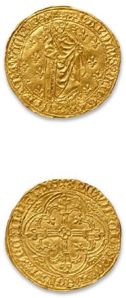 null CHARLES VII (1422-1461)
Royal d'or. La Rochelle. 3,76 g.
D. 455.
Traces sur...