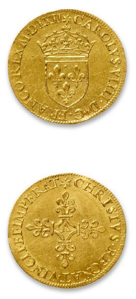 null CHARLES IX (1560-1574) Gold
shield in the sun. 1562. Paris. 3,37 g.
D. 1057....