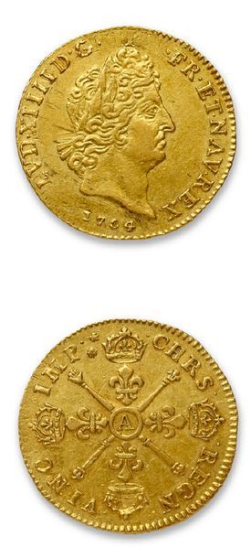 null LOUIS XIV (1643-1715) Golden
Louis with insignia. 1704. Paris. Ref.
D. 1446A.
Very...