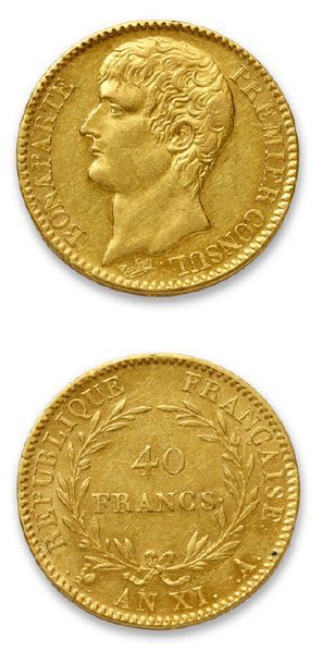 null CONSULAT (1799-1804)
40 gold francs. Year XI. Paris.
G. 1080. Almost beauti...