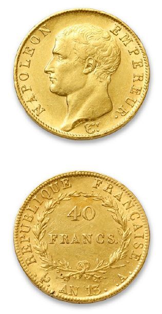 null FIRST EMPIRE (1804-1814)
40 gold francs. Year 13. Paris.
G. 1081.
APC to su...