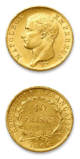 null FIRST EMPIRE (1804-1814)
40 gold francs. 1806. Paris.
G. 1082. Brilliant hitting....