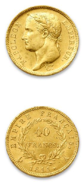 null FIRST EMPIRE (1804-1814)
40 gold francs. 1811. Paris.
G. 1084. Almost beaut...