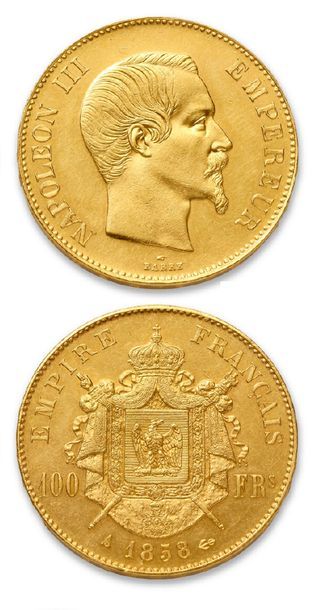 null SECOND EMPIRE (1852-1870)
100 francs or Napoléon III, tête nue. 1858. Paris.
G....
