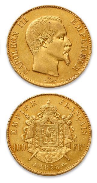 null SECOND EMPIRE (1852-1870)
100 francs or Napoléon III, tête nue. 1858. Paris.
G....