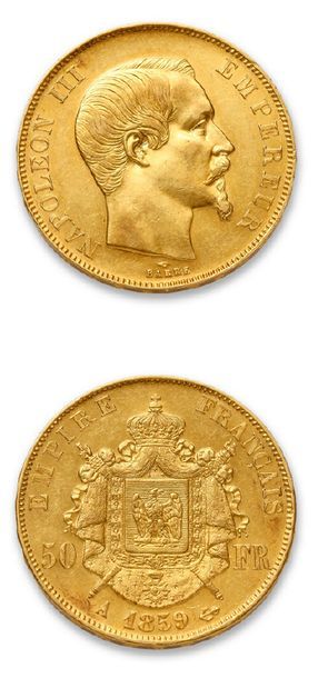 null SECOND EMPIRE (1852-1870)
50 francs or Napoléon III, tête nue. 1859. Paris.
G....