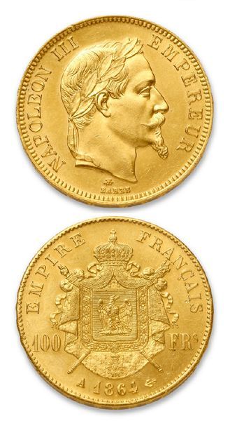 null SECOND EMPIRE (1852-1870)
100 francs or Napoléon III, tête laurée. 1864. Paris.
G....