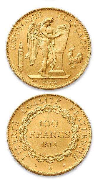 null TROISIÈME RÉPUBLIQUE (1871-1940)
100 francs or Génie. 1881. Paris.
G. 1137....
