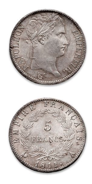 null PREMIER EMPIRE (1804-1814)
5 francs. 1811. Paris.
G. 584. Superbe.