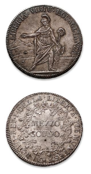 null ITALIE, République piémontaise (1798-1799)
Demi scudo. An VII. Turin.
ALLEMAGNE,...