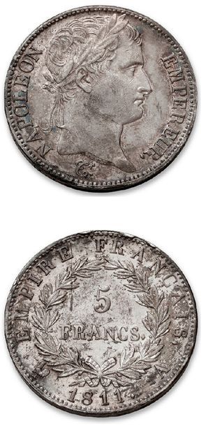 null 5 francs: 16 exemplaires.
Napoléon Ier (2 ex.: 1811A - 1813B), Louis XVIII (2...