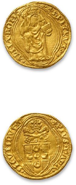 null Pie II (1450-1464)
Ducat d'or au saint Pierre. Rome. n.d. 4,52 g.
B. 362. Fr....