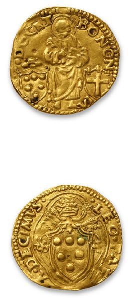 null Léon X (1513-1521)
Ducat d'or. Bologne. 3,43 g.
B. 686. Fr. 337. TB à TTB.